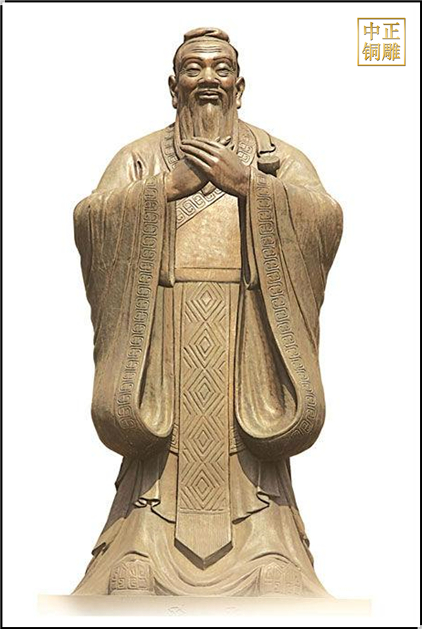 孔子銅像畫